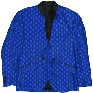 Ron Tomson Stand Collar Symmetric Patterned Tuxedo Blazer Jacket Coat